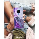 ETUI CLEAR NA TELEFON HUAWEI MATE 20 FIOLETOWY MARMUREK