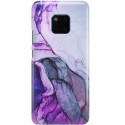 ETUI CLEAR NA TELEFON HUAWEI MATE 20 PRO FIOLETOWY MARMUREK