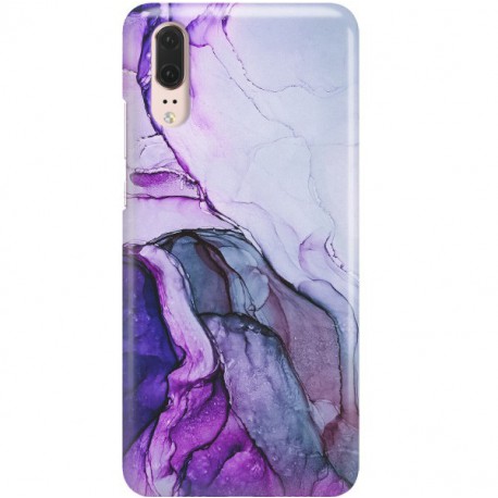 ETUI CLEAR NA TELEFON HUAWEI P20 FIOLETOWY MARMUREK