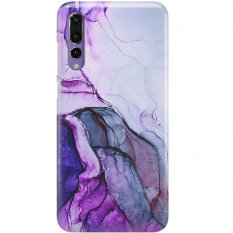ETUI CLEAR NA TELEFON HUAWEI P20 PRO FIOLETOWY MARMUREK