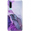ETUI CLEAR NA TELEFON HUAWEI P30 FIOLETOWY MARMUREK