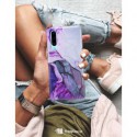 ETUI CLEAR NA TELEFON HUAWEI P30 FIOLETOWY MARMUREK