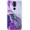 ETUI CLEAR NA TELEFON NOKIA 8.1 / X7 FIOLETOWY MARMUREK