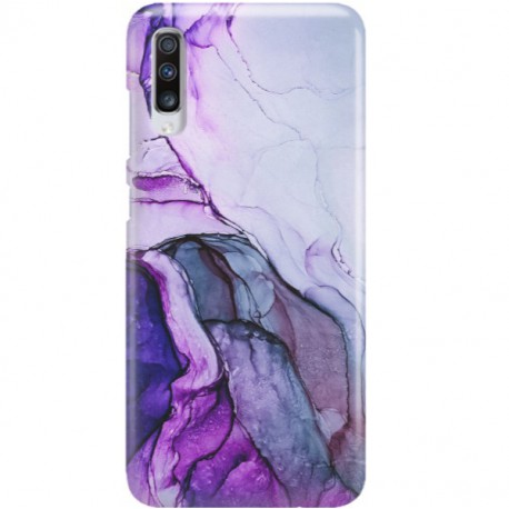 ETUI CLEAR NA TELEFON SAMSUNG GALAXY A70 FIOLETOWY MARMUREK
