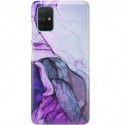 ETUI CLEAR NA TELEFON SAMSUNG GALAXY A71 FIOLETOWY MARMUREK