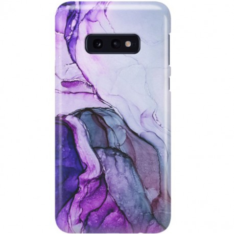 ETUI CLEAR NA TELEFON SAMSUNG GALAXY S10E FIOLETOWY MARMUREK