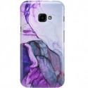 ETUI CLEAR NA TELEFON SAMSUNG GALAXY XCOVER 4 FIOLETOWY MARMUREK
