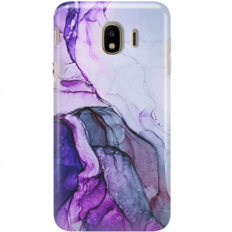 ETUI CLEAR NA TELEFON SAMSUNG GALAXY J4 2018 FIOLETOWY MARMUREK