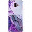 ETUI CLEAR NA TELEFON SAMSUNG GALAXY J6 PLUS 2018 FIOLETOWY MARMUREK