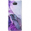 ETUI CLEAR NA TELEFON SONY XPERIA 10 FIOLETOWY MARMUREK