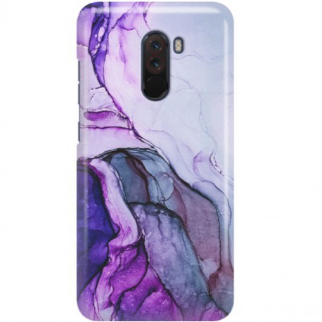 ETUI CLEAR NA TELEFON XIAOMI POCO F1 FIOLETOWY MARMUREK