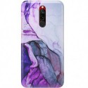 ETUI CLEAR NA TELEFON XIAOMI REDMI 8 FIOLETOWY MARMUREK