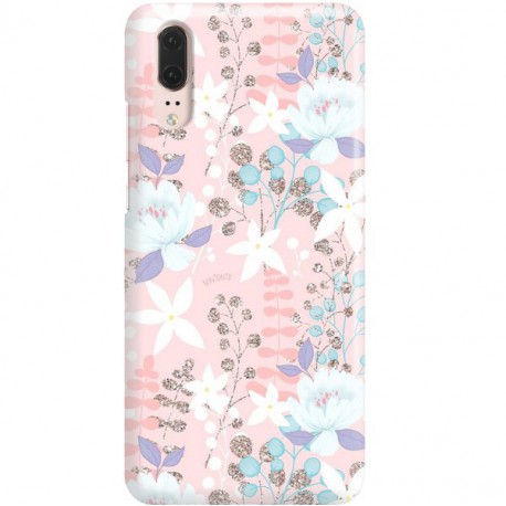 ETUI CLEAR NA TELEFON HUAWEI P20 FLOWERS