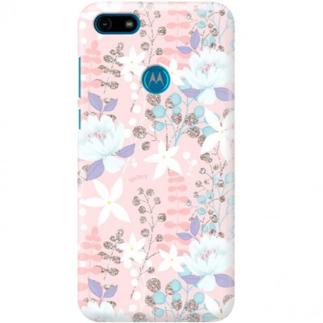 ETUI CLEAR NA TELEFON MOTOROLA MOTO E6 PLAY FLOWERS
