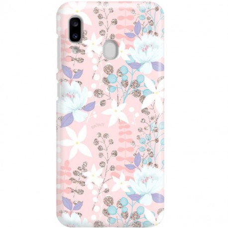 ETUI CLEAR NA TELEFON SAMSUNG GALAXY A20E FLOWERS