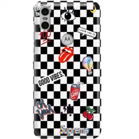 ETUI CLEAR NA TELEFON MOTOROLA MOTO ONE GOOD VIBES