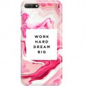 ETUI CLEAR NA TELEFON HUAWEI Y6 2018 MARBLE WALLPAPER