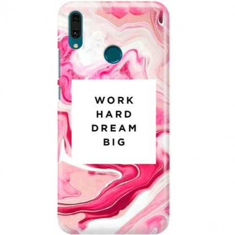 ETUI CLEAR NA TELEFON HUAWEI Y9 2019 MARBLE WALLPAPER