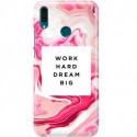 ETUI CLEAR NA TELEFON HUAWEI Y9 2019 MARBLE WALLPAPER