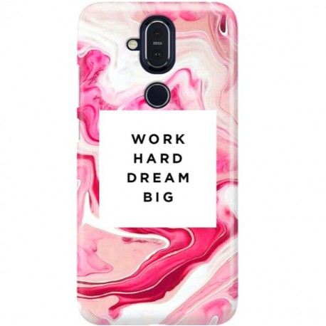 ETUI CLEAR NA TELEFON NOKIA 8.1 / X7 MARBLE WALLPAPER