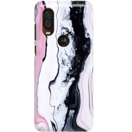 ETUI CLEAR NA TELEFON MOTOROLA MOTO ONE VISION MARMUROWA TEKSTURA