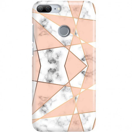 ETUI CLEAR NA TELEFON HUAWEI HONOR 9 LITE MARMUROWE TRÓJKĄTY