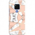 ETUI CLEAR NA TELEFON HUAWEI MATE 20 MARMUROWE TRÓJKĄTY