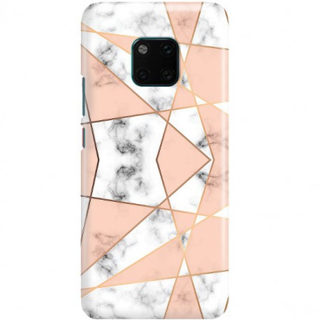 ETUI CLEAR NA TELEFON HUAWEI MATE 20 PRO MARMUROWE TRÓJKĄTY