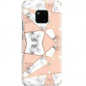 ETUI CLEAR NA TELEFON HUAWEI MATE 20 PRO MARMUROWE TRÓJKĄTY