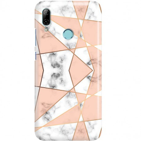 ETUI CLEAR NA TELEFON HUAWEI P SMART 2019 MARMUROWE TRÓJKĄTY