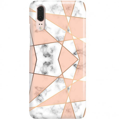 ETUI CLEAR NA TELEFON HUAWEI P20 MARMUROWE TRÓJKĄTY