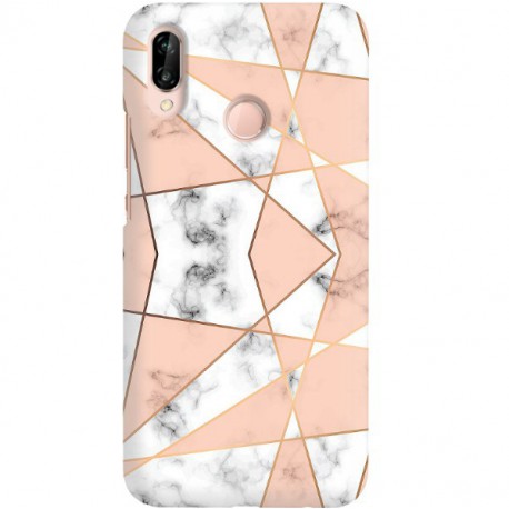 ETUI CLEAR NA TELEFON HUAWEI P20 LITE MARMUROWE TRÓJKĄTY