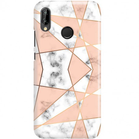 ETUI CLEAR NA TELEFON HUAWEI P20 LITE 2019 / NOVA 5I MARMUROWE TRÓJKĄTY