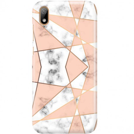 ETUI CLEAR NA TELEFON HUAWEI Y5 2019 MARMUROWE TRÓJKĄTY