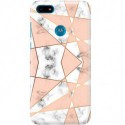 ETUI CLEAR NA TELEFON MOTOROLA MOTO E6 PLAY MARMUROWE TRÓJKĄTY