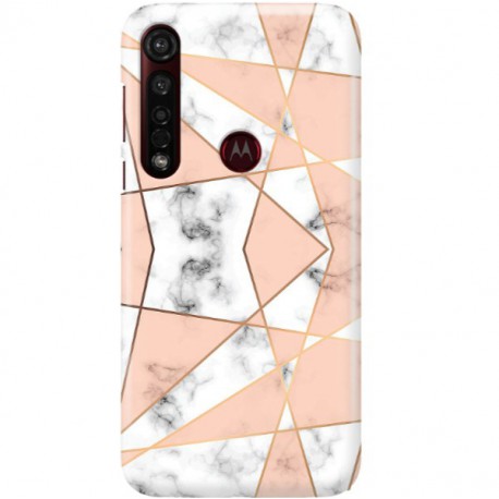 ETUI CLEAR NA TELEFON MOTOROLA MOTO G8 PLUS MARMUROWE TRÓJKĄTY