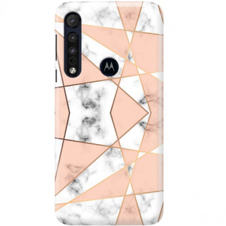ETUI CLEAR NA TELEFON MOTOROLA MOTO ONE MACRO MARMUROWE TRÓJKĄTY