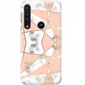 ETUI CLEAR NA TELEFON MOTOROLA MOTO ONE MACRO MARMUROWE TRÓJKĄTY