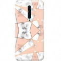 ETUI CLEAR NA TELEFON OPPO RENO 2 MARMUROWE TRÓJKĄTY