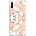 ETUI CLEAR NA TELEFON SAMSUNG GALAXY A70 MARMUROWE TRÓJKĄTY