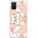 ETUI CLEAR NA TELEFON SAMSUNG GALAXY A71 MARMUROWE TRÓJKĄTY
