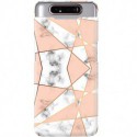 ETUI CLEAR NA TELEFON SAMSUNG GALAXY A90 MARMUROWE TRÓJKĄTY