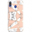 ETUI CLEAR NA TELEFON SAMSUNG GALAXY M20 MARMUROWE TRÓJKĄTY
