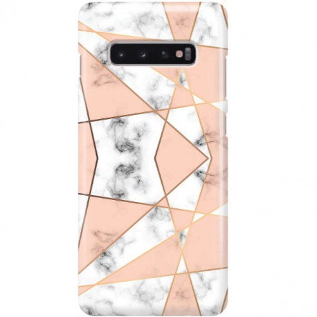 ETUI CLEAR NA TELEFON SAMSUNG GALAXY S10 PLUS MARMUROWE TRÓJKĄTY