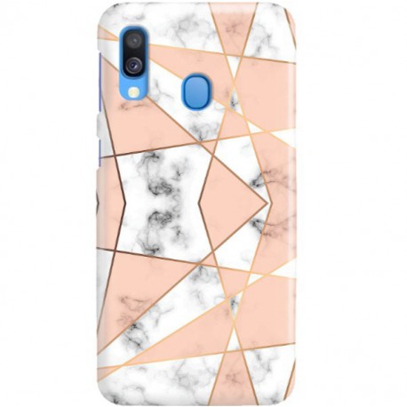 ETUI CLEAR NA TELEFON SAMSUNG GALAXY A40 MARMUROWE TRÓJKĄTY