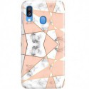 ETUI CLEAR NA TELEFON SAMSUNG GALAXY A40 MARMUROWE TRÓJKĄTY