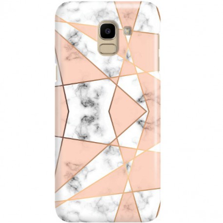 ETUI CLEAR NA TELEFON SAMSUNG GALAXY J6 2018 MARMUROWE TRÓJKĄTY