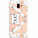 ETUI CLEAR NA TELEFON SAMSUNG GALAXY J6 PLUS 2018 MARMUROWE TRÓJKĄTY