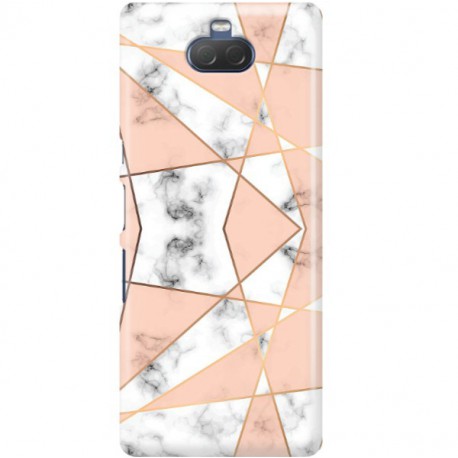 ETUI CLEAR NA TELEFON SONY XPERIA 10 MARMUROWE TRÓJKĄTY