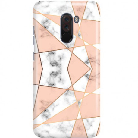 ETUI CLEAR NA TELEFON XIAOMI POCO F1 MARMUROWE TRÓJKĄTY